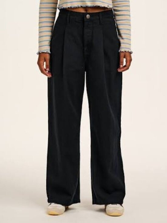 Lucy & Yak Pants - Lucy & Yak Cole Jeans Black W36 / UK 18 NWT Wide Leg Organic Cotton